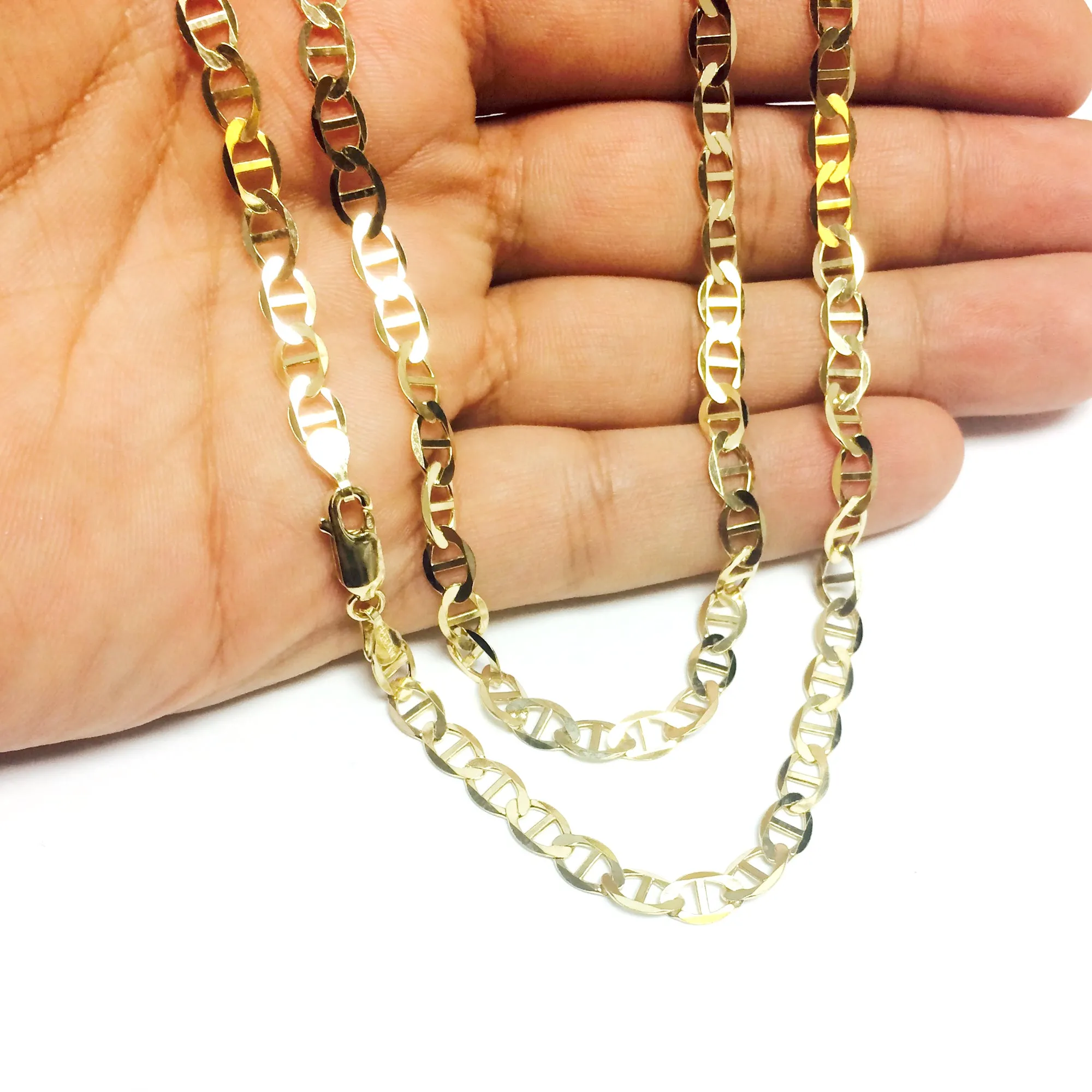 10k Yellow Gold Mariner Link Chain Bracelet, 5.1mm