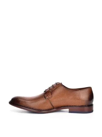 13UTSPJ - Cuadra tobacco casual perforated leather derbies for men