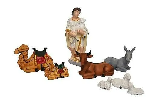 15-Piece Nativity Set - Ideal Christmas Gift and Decor (8 Inch, White)