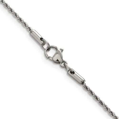 1.5mm Stainless Steel Rope Chain Necklace