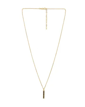 18Kt Gold Plated Enamel Pendant With Chain For Men