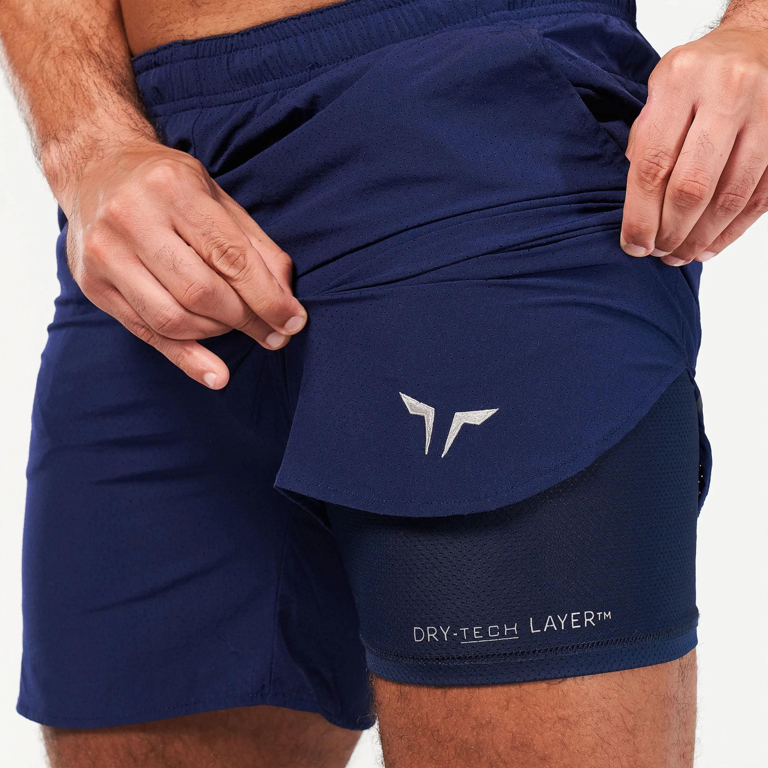 2-in-1 Dry Tech Shorts - Blue