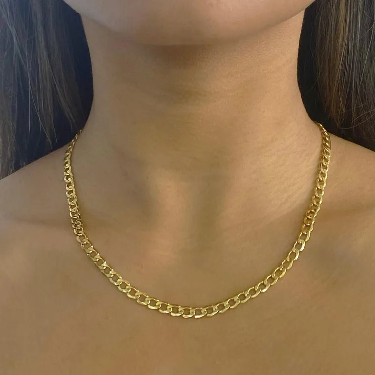 5.25mm Miami Cuban Chain in 14K Yellow Gold, Miami Cuban Link Chain, 20 inches