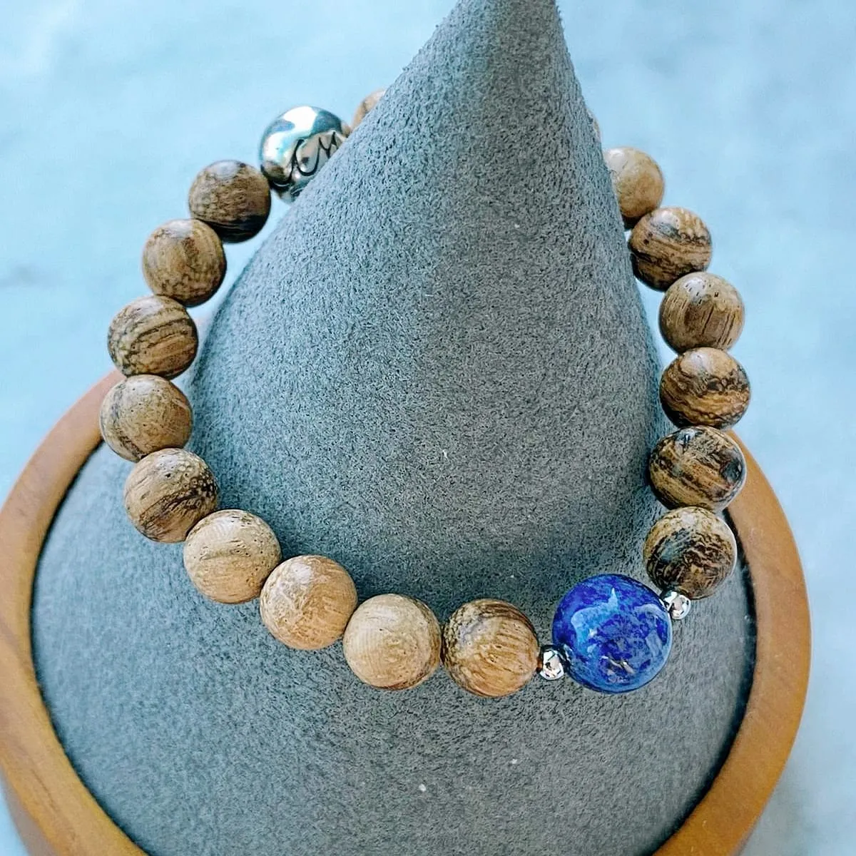 Agarwood & Lapis Lazuli Men Bracelet