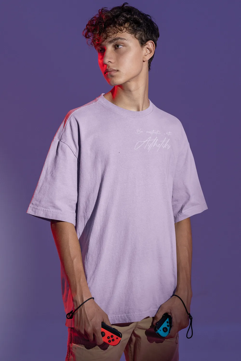 Aisthetikos Mens Oversized Tshirt (Mauve)