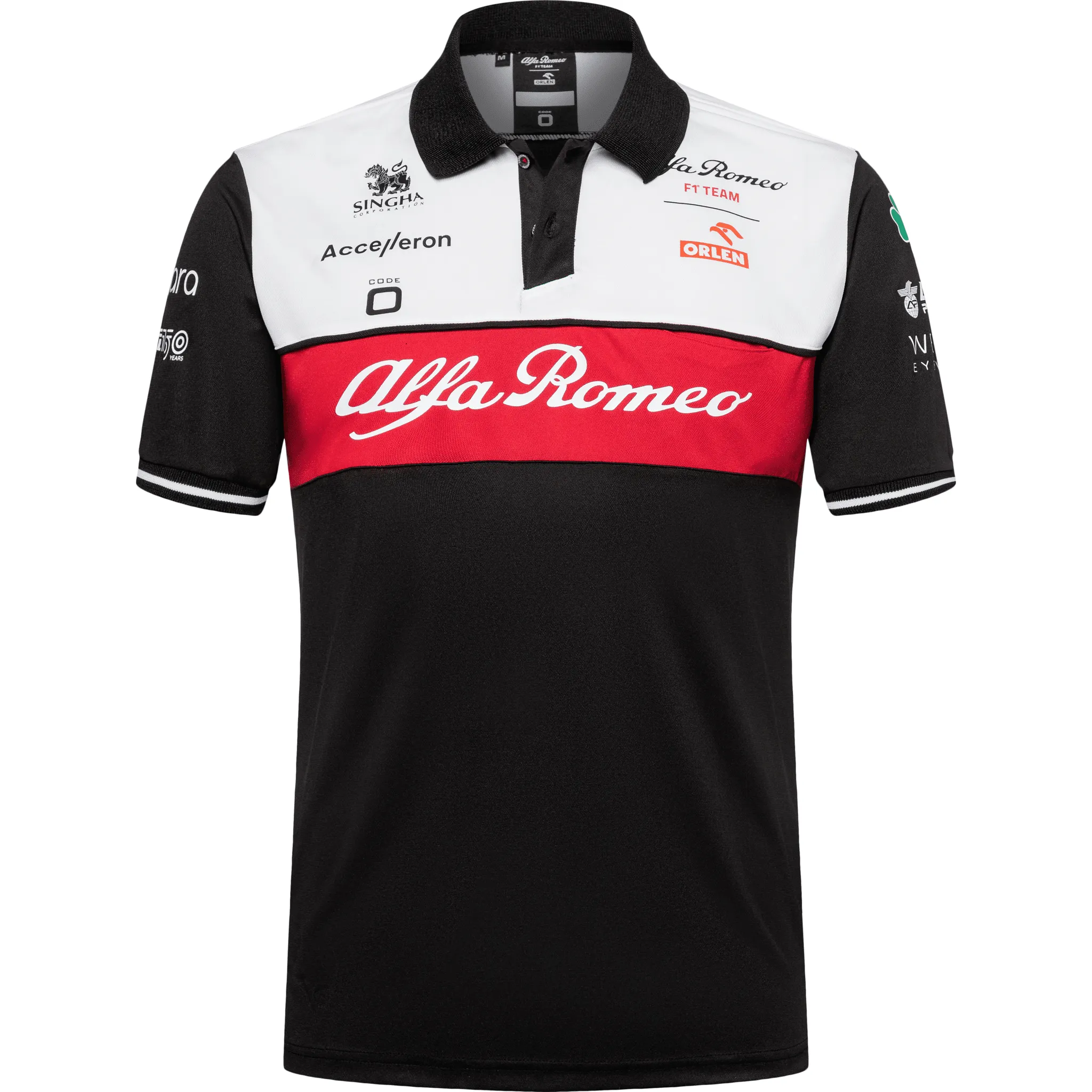 Alfa Romeo Racing F1 Men's Team Polo Shirt - Black