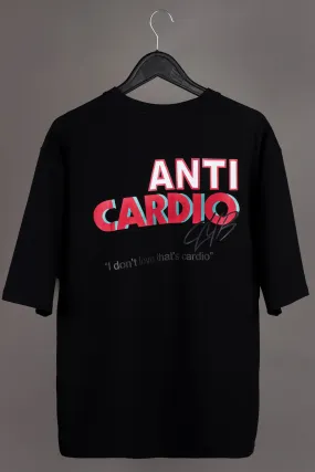 Anti cardio club print over-sized t-shirt