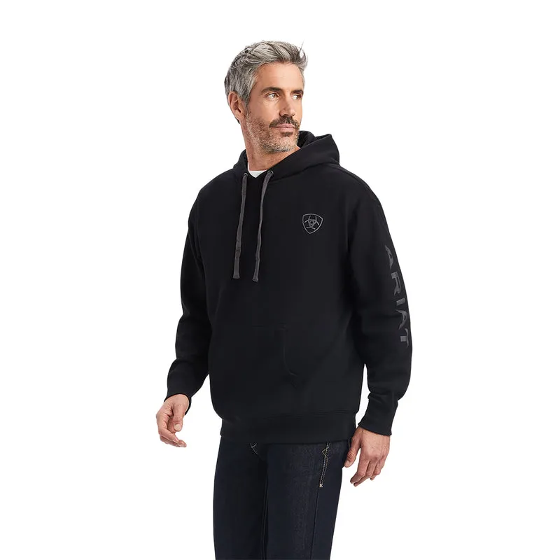 Ariat Mens Black Hoodie with Logo - Ariat Brand