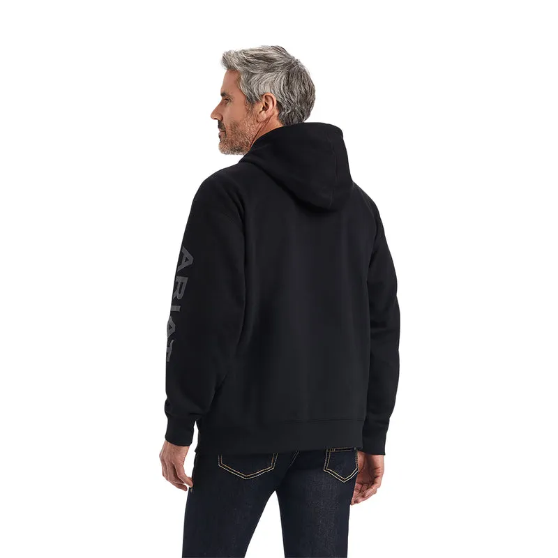 Ariat Mens Black Hoodie with Logo - Ariat Brand