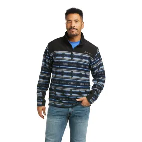 'Ariat' Men's Basis 2.0 1/4 Zip - Southwest Navy