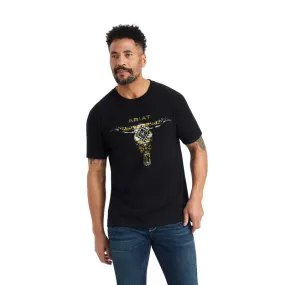 'Ariat' Men's Blanket Skull T-Shirt - Black