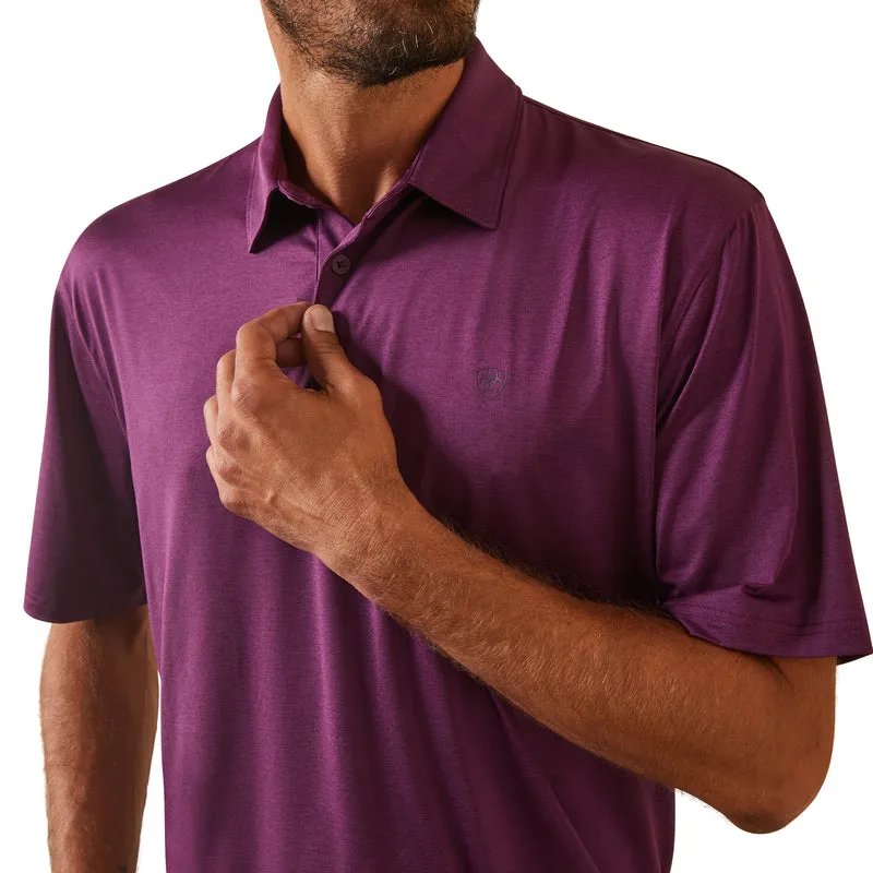 'Ariat' Men's Charger 2.0 Polo - Vagabond Purple