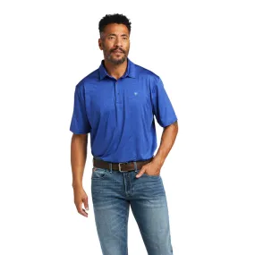 'Ariat' Men's Charger 2.0 Polo - Venus Blue