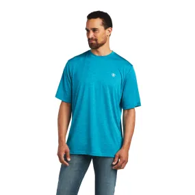 'Ariat' Men's Charger Basic  Short Sleeve Tee - Young Turquoise