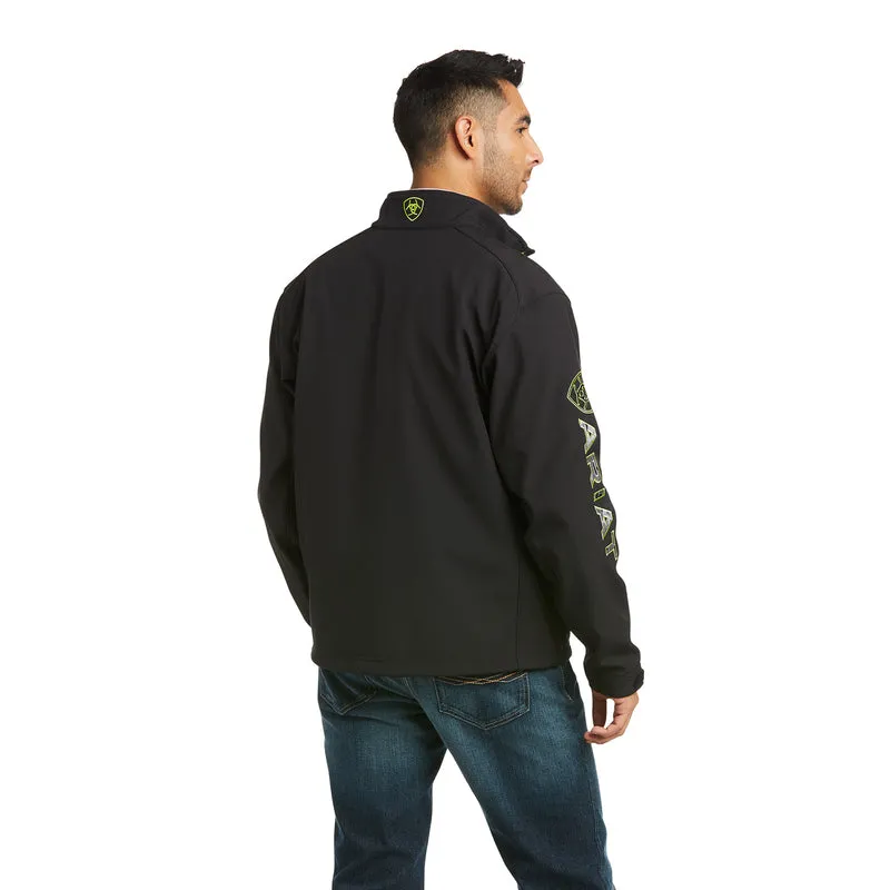 'Ariat' Men's Logo 2.0 Softshell Jacket - Black / Grey Camo