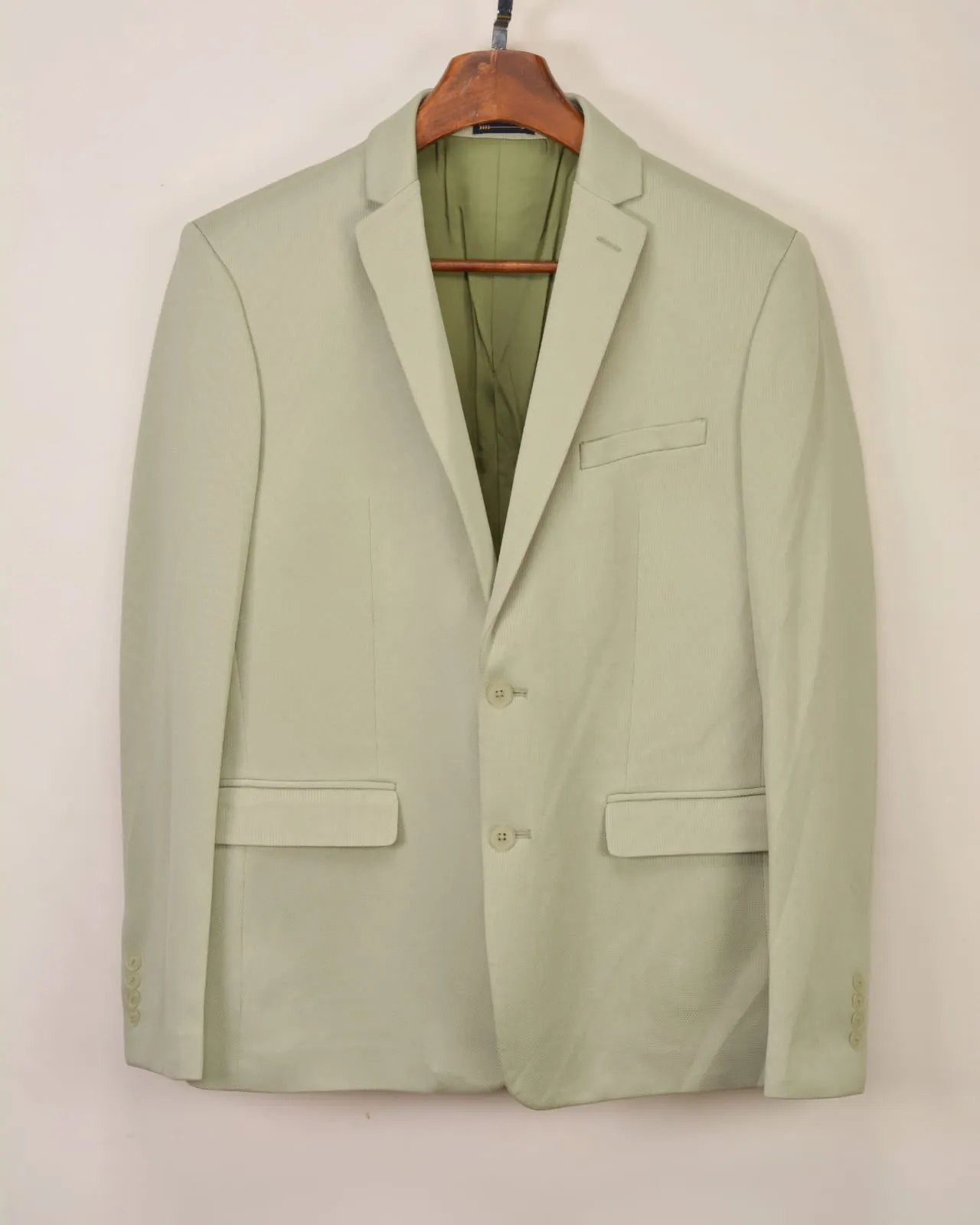 ARROW  Men Self Design Single Breasted Formal Blazer  (Lime)