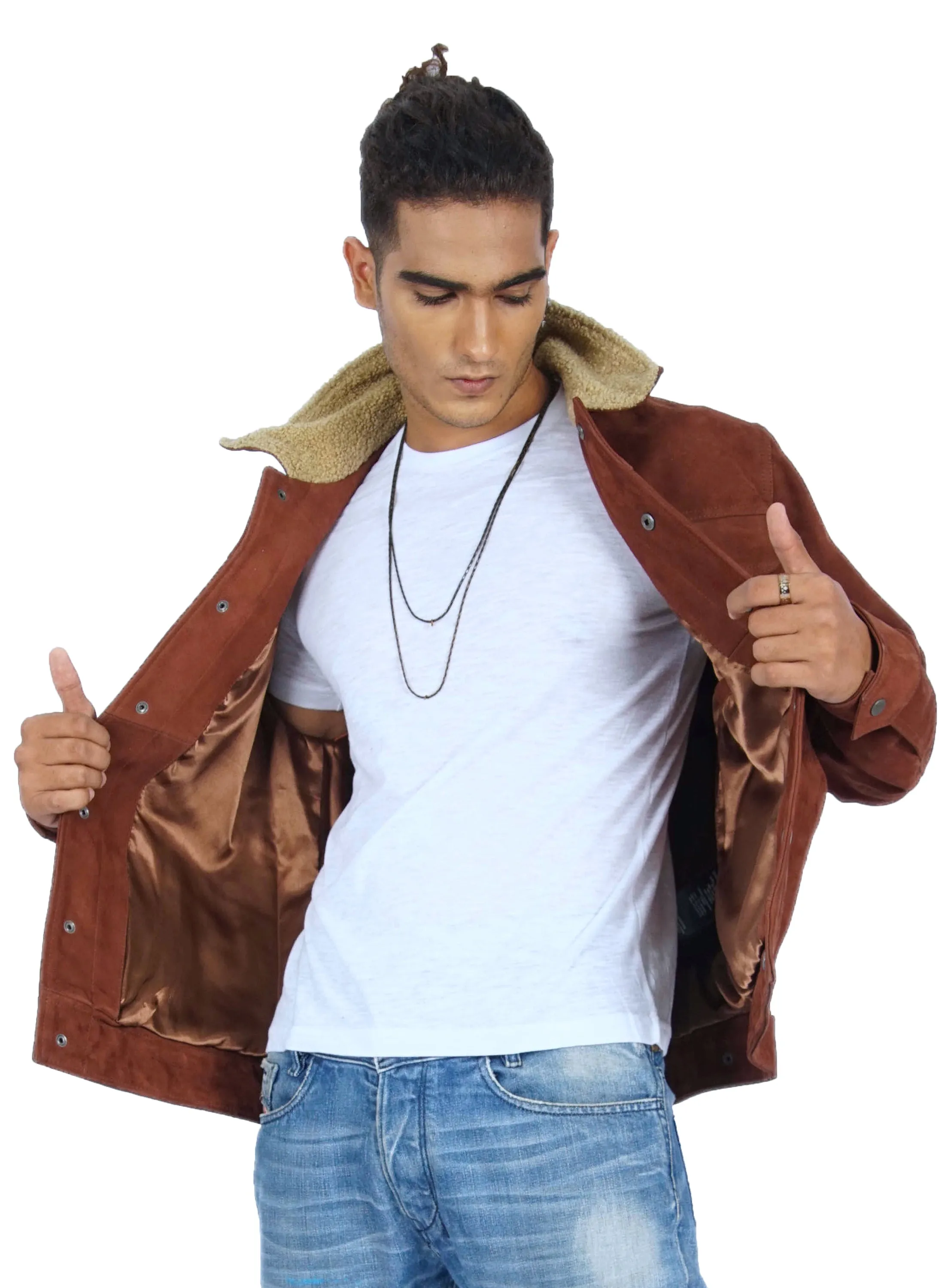 Avedo Vintage Brown Leather Jacket