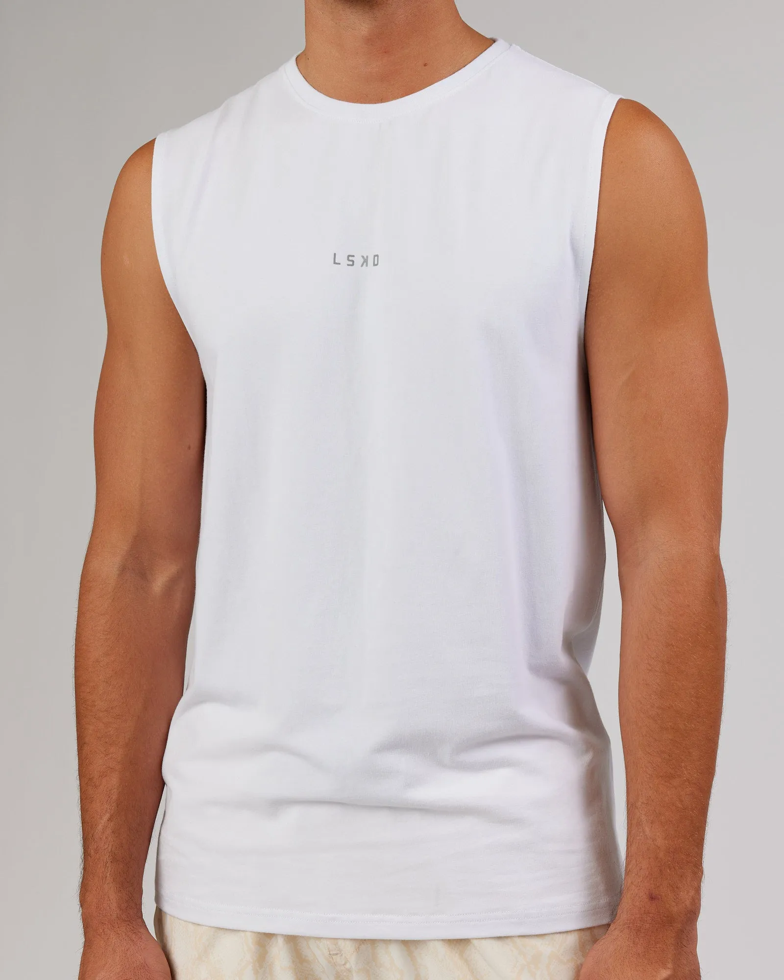 Base FLXCotton Tank - White