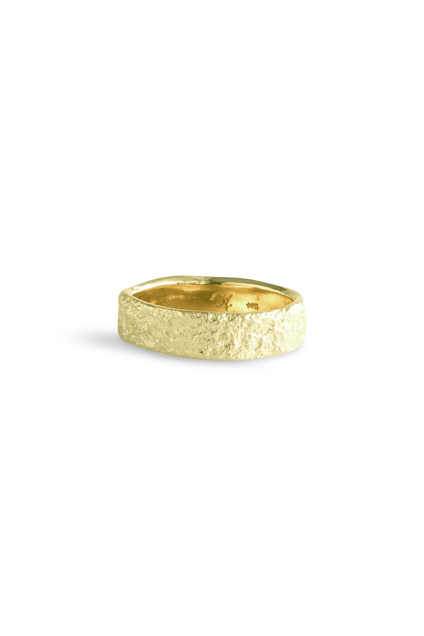 Bermuda Textures ~ Unfinished Church (Smooth) Gold Ring