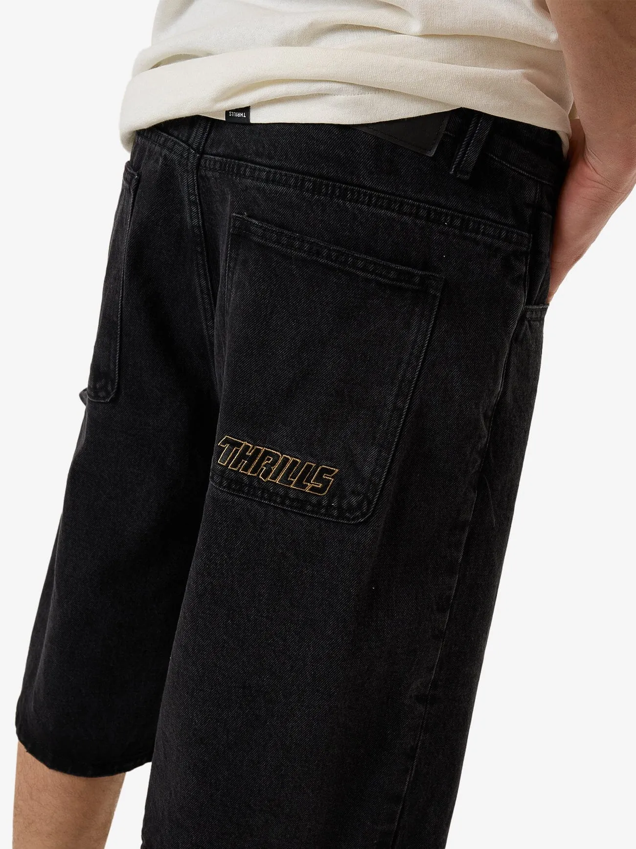 Big Slacker Existence Embro Denim Short - Aged Black