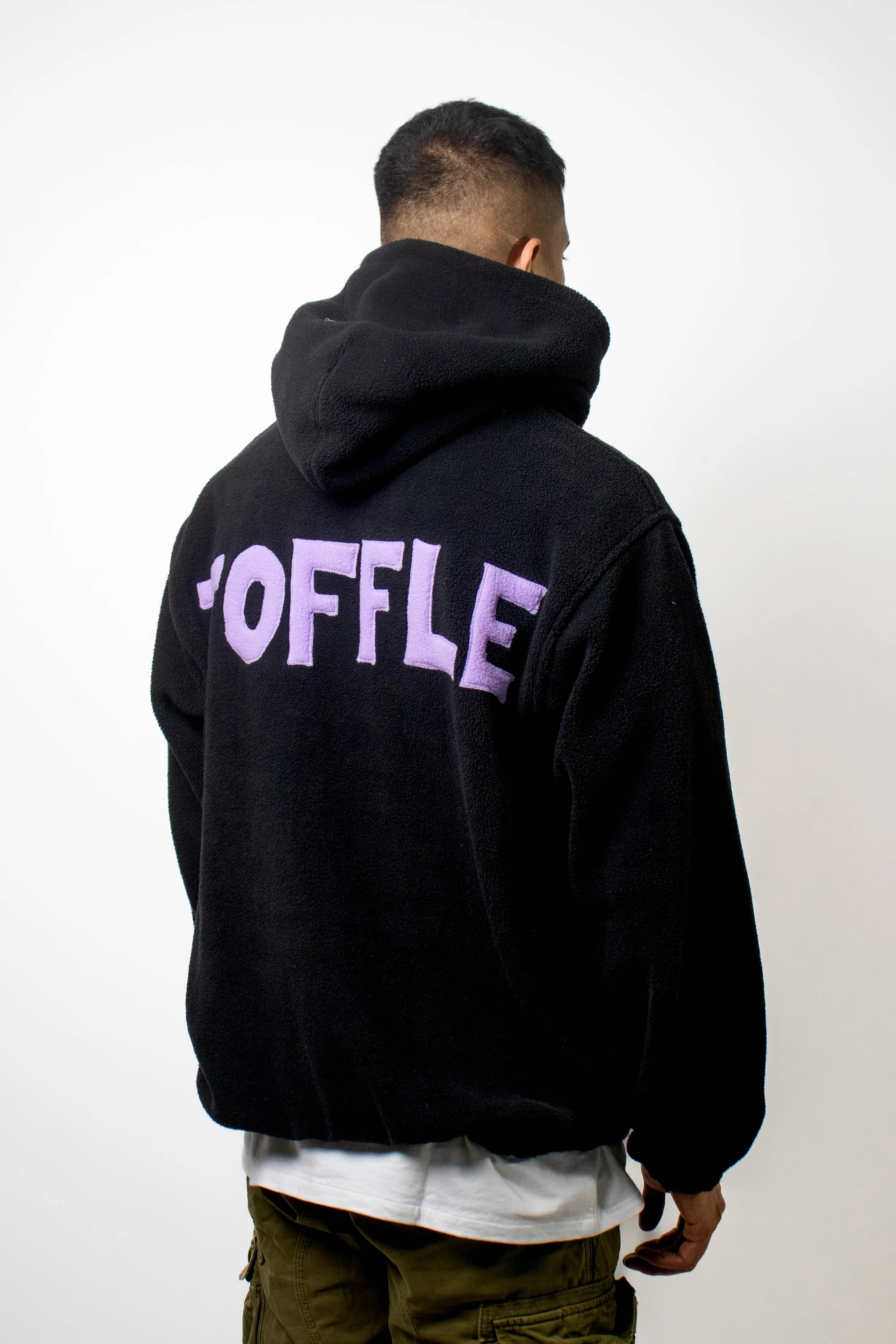 Optimized Title: Warm Black Polar Fleece Hoodie