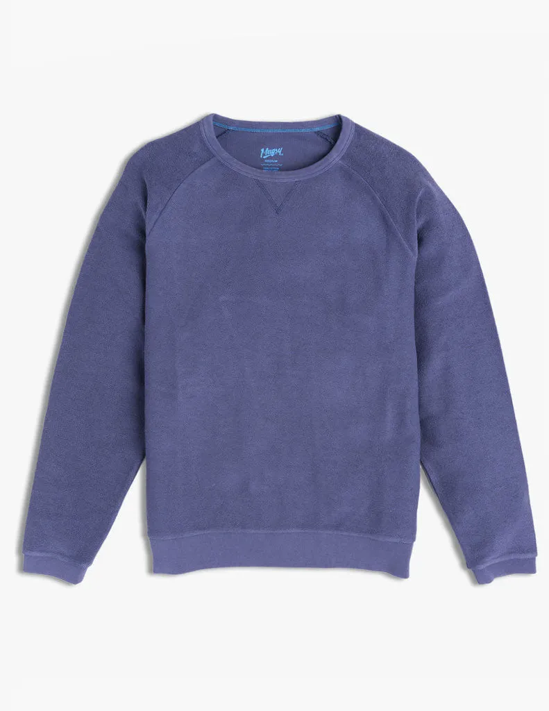 BLUE TERRY KNIT CREW