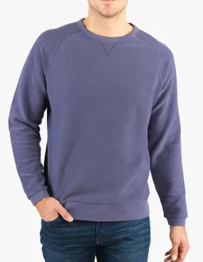 BLUE TERRY KNIT CREW