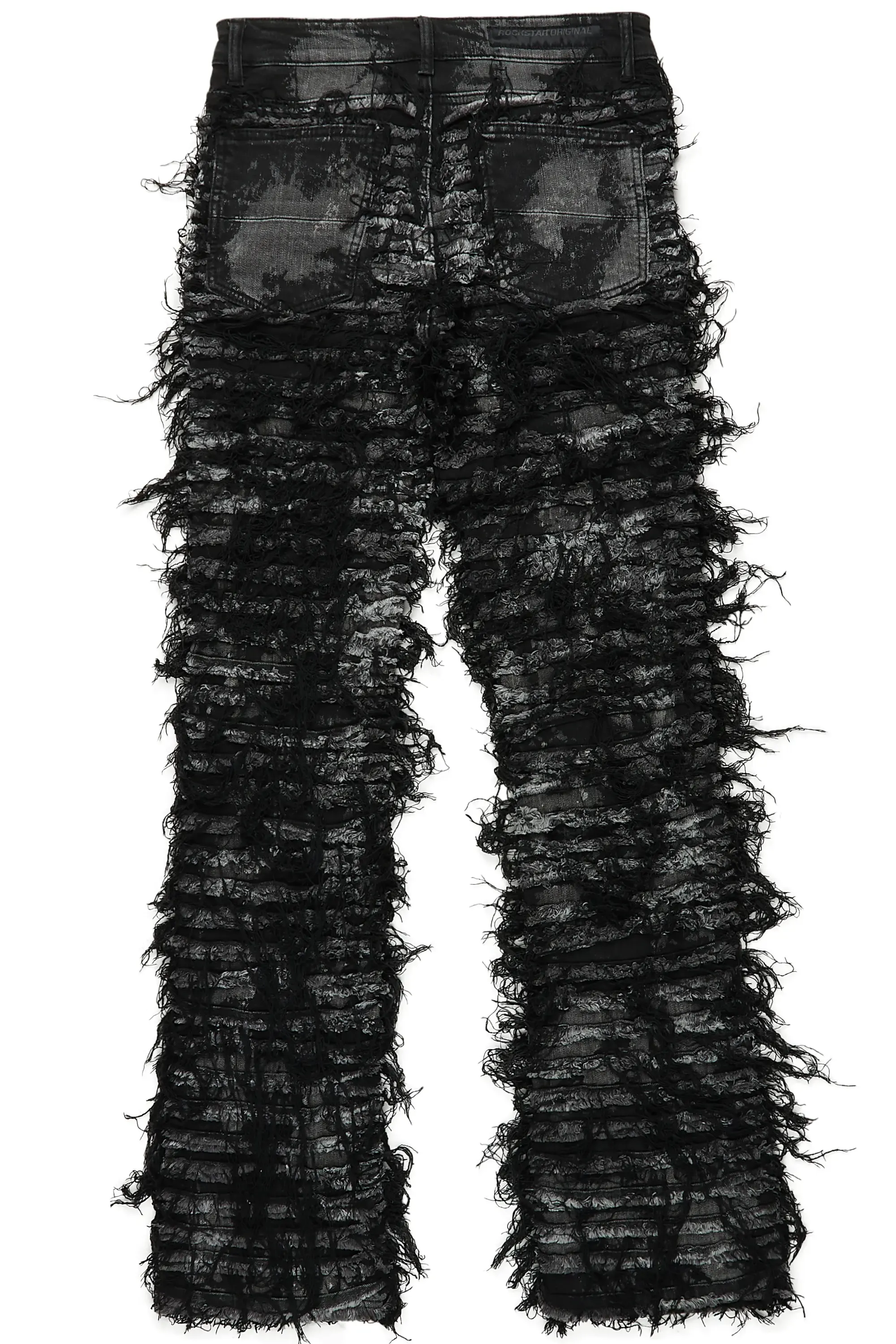 Bossko Black Stacked Flare Jean