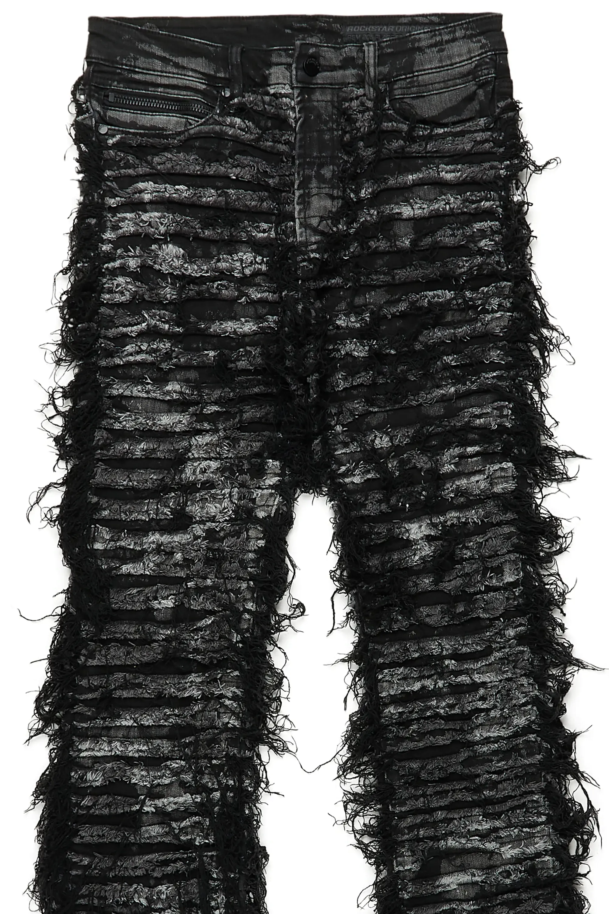 Bossko Black Stacked Flare Jean