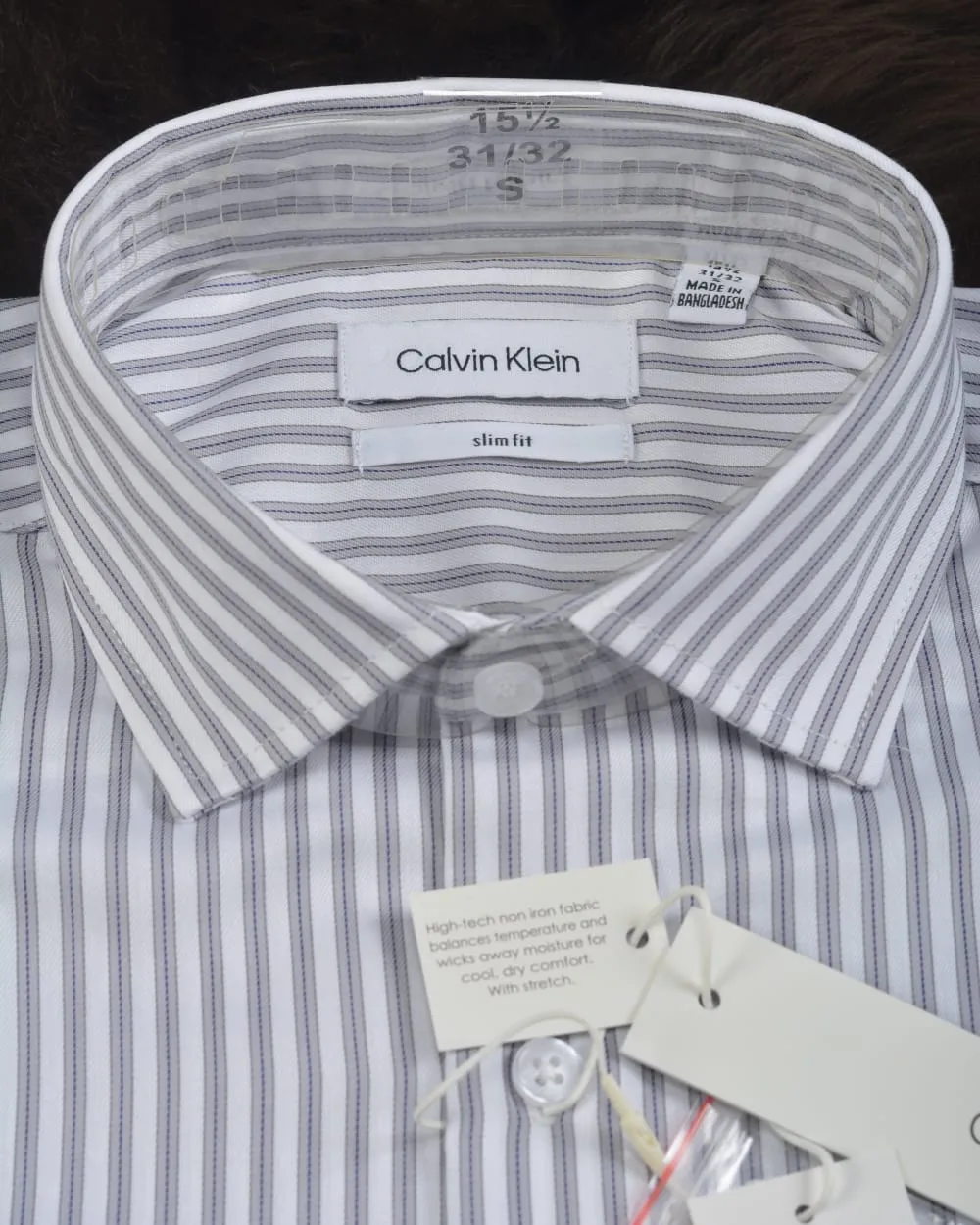 CALVIN KLEIN Stripe Easy Shirt WHITE