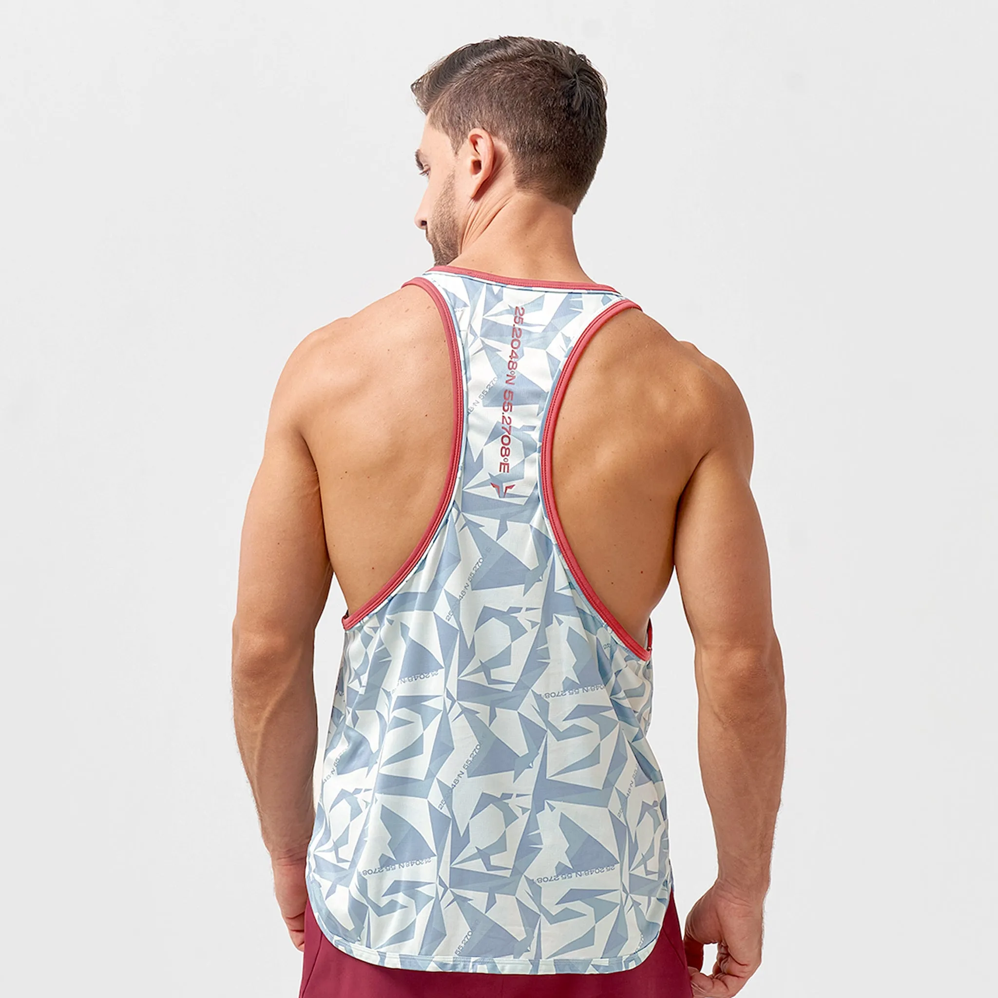 Code Camo Tank - Sky Grey Print