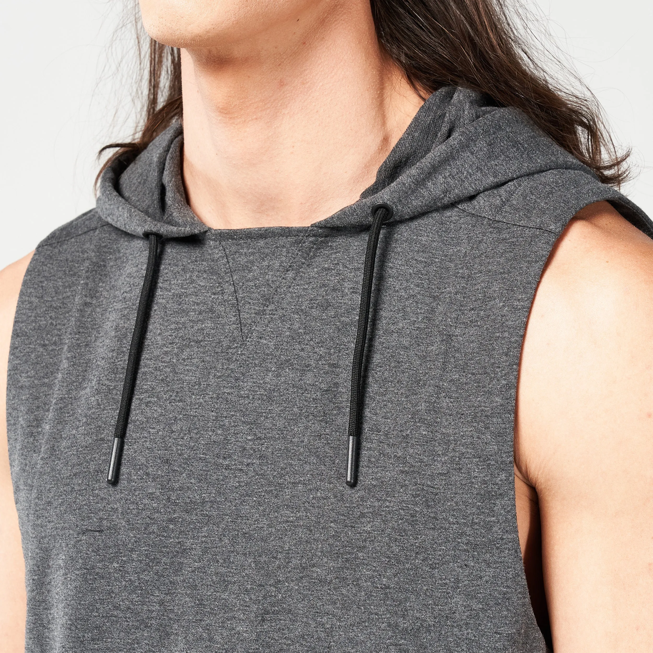 Code Hooded Tank -  Black Marl