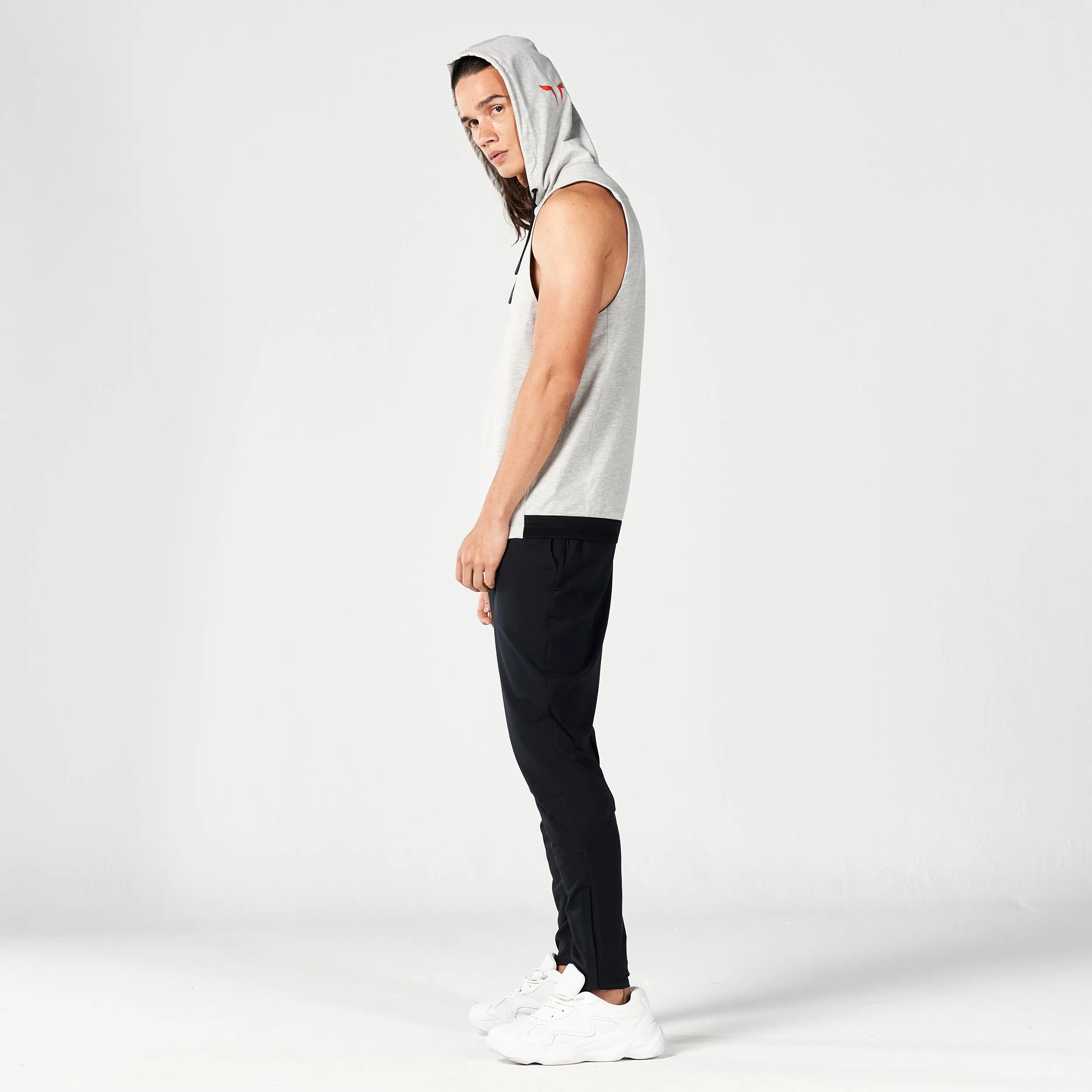 Code Hooded Tank -  Grey Marl