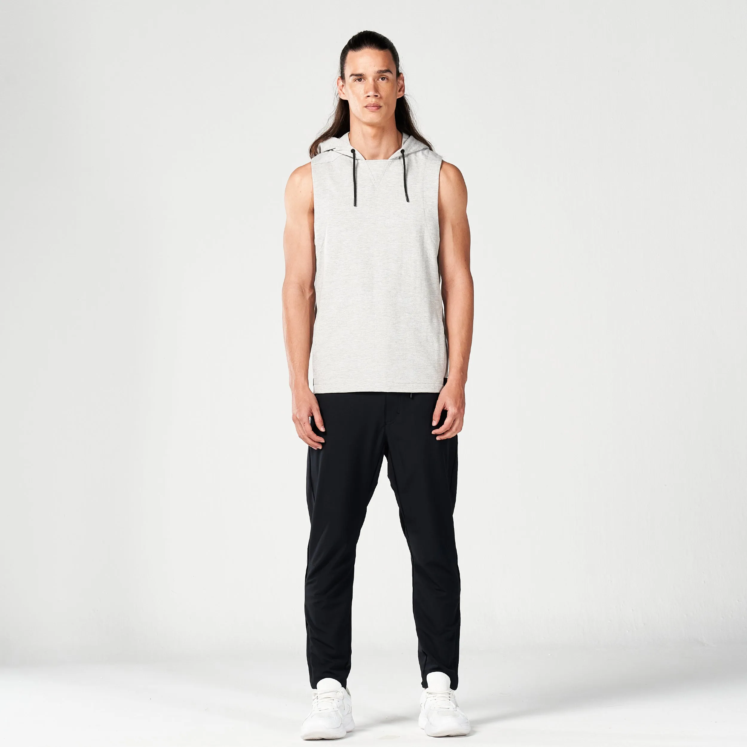 Code Hooded Tank -  Grey Marl