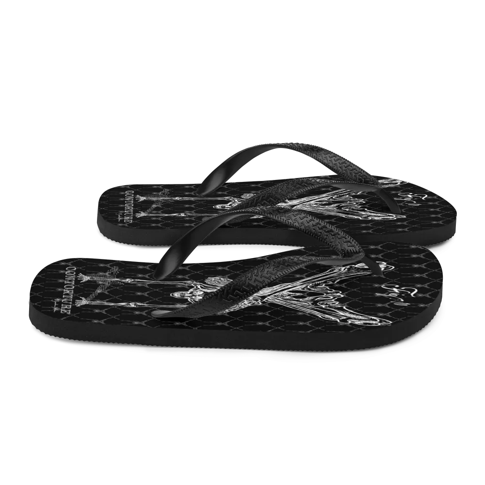 Contortion Flip-Flops: CONTORTURE BONEY WHITE