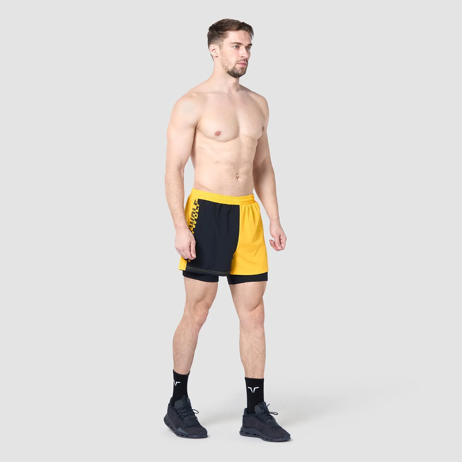 Core 5" Split 2-In-1 Shorts - Spectra Yellow & Black