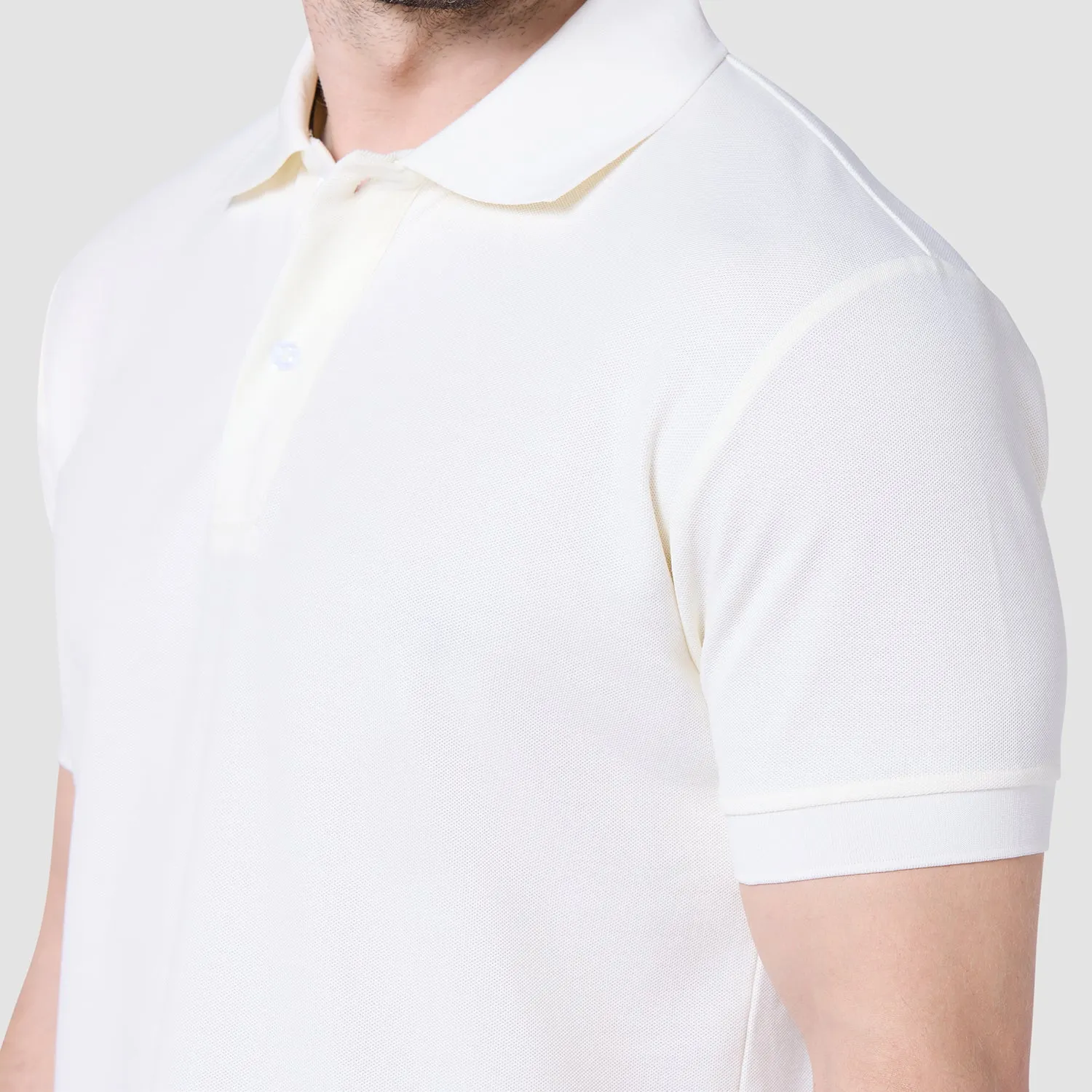 Core Over Achiever Polo - Pearl White