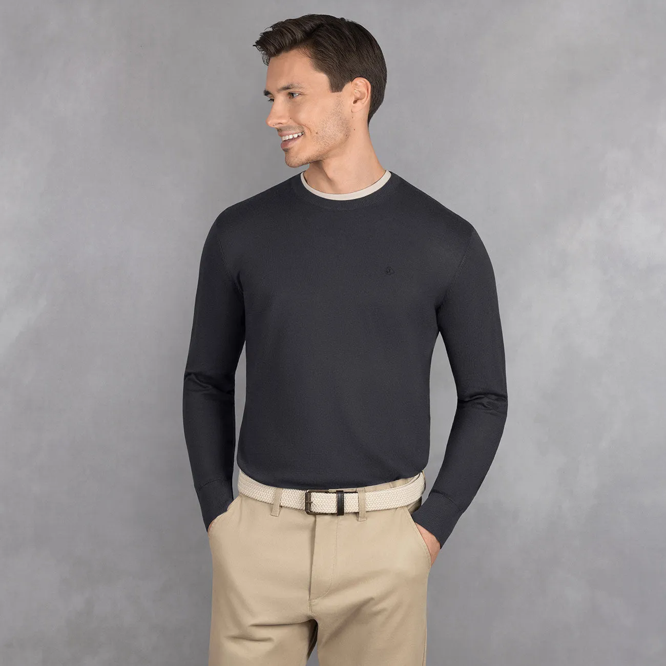 Cotton Pullover Round Neck Men