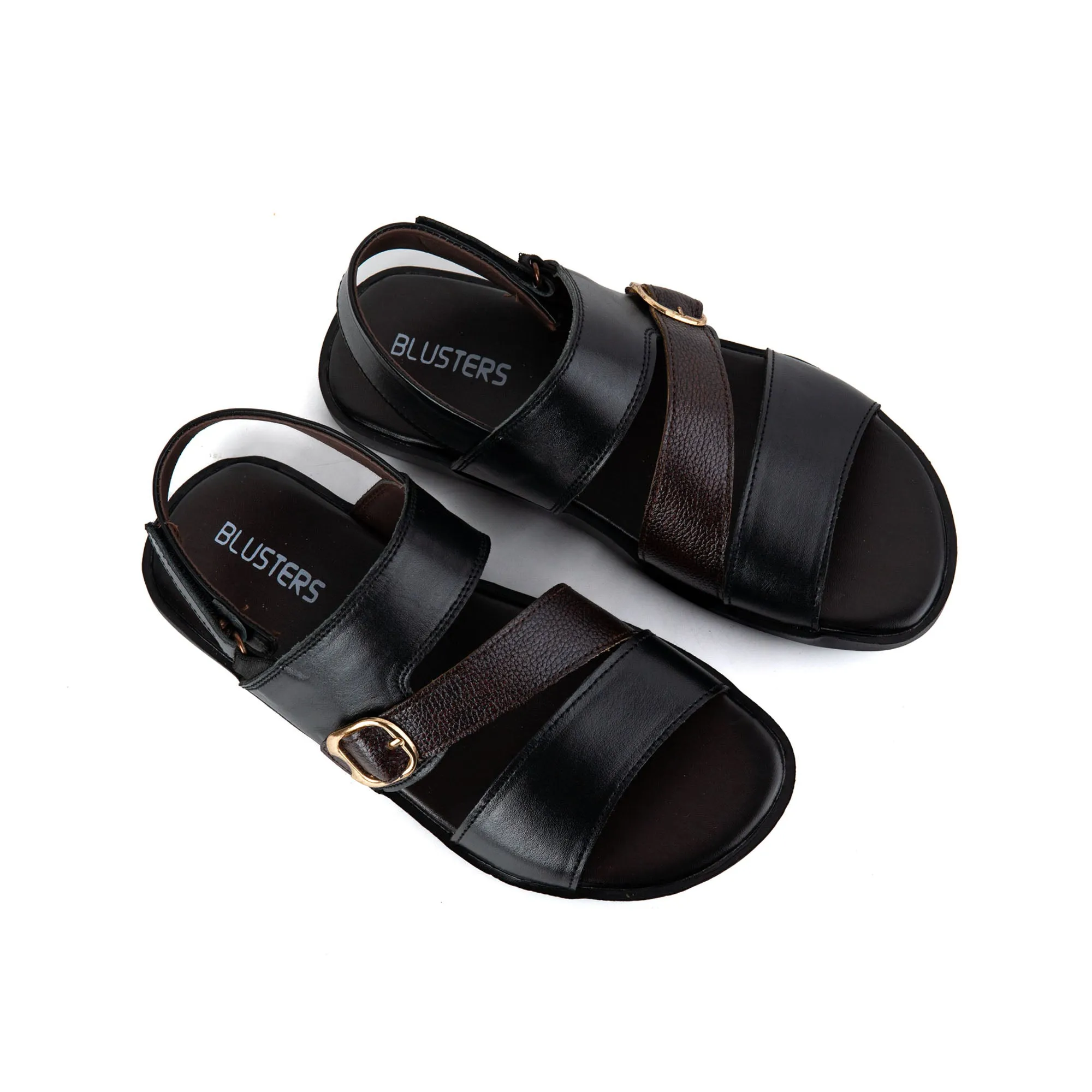 Cross Styled Men Leather Sandals