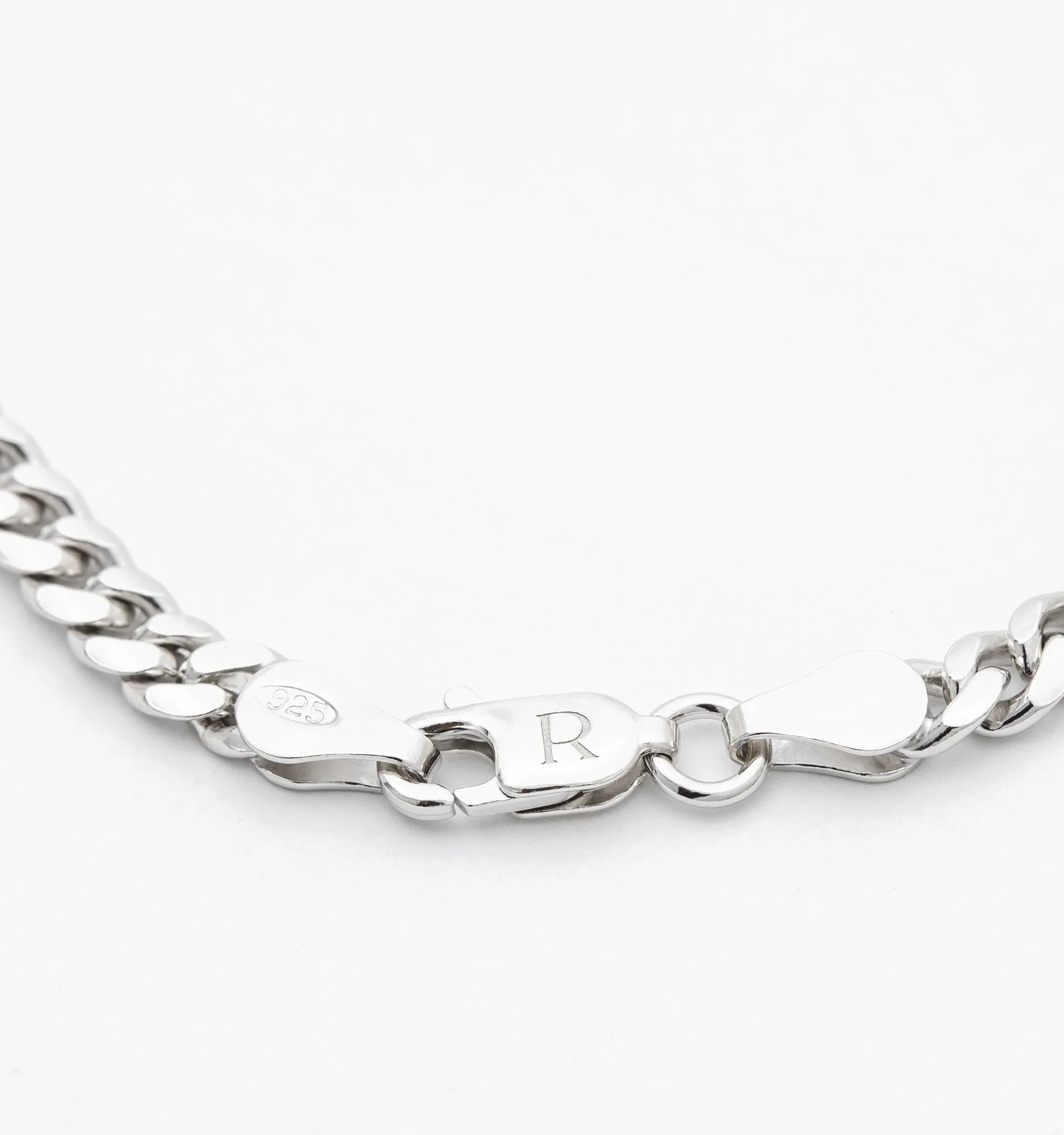 Curb Chain Necklace in Sterling Silver