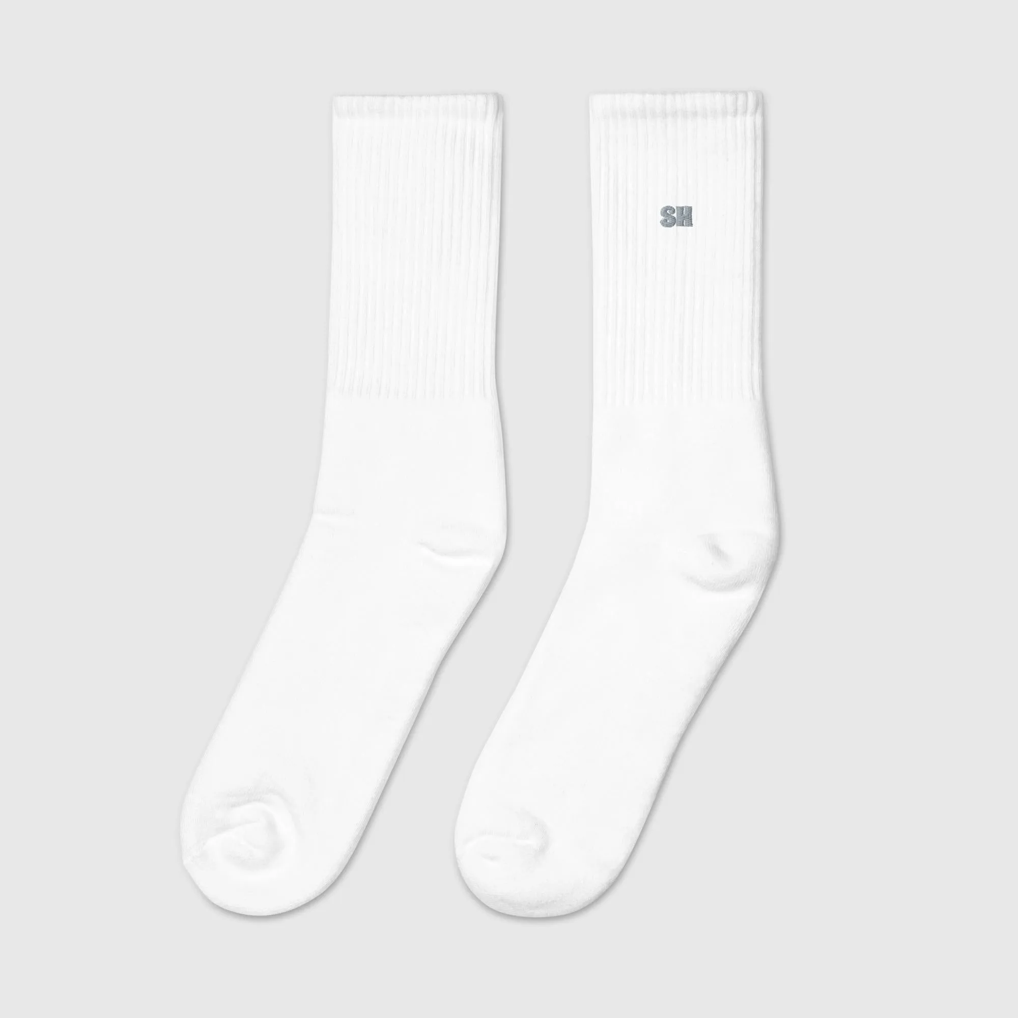 Embroidered socks - White