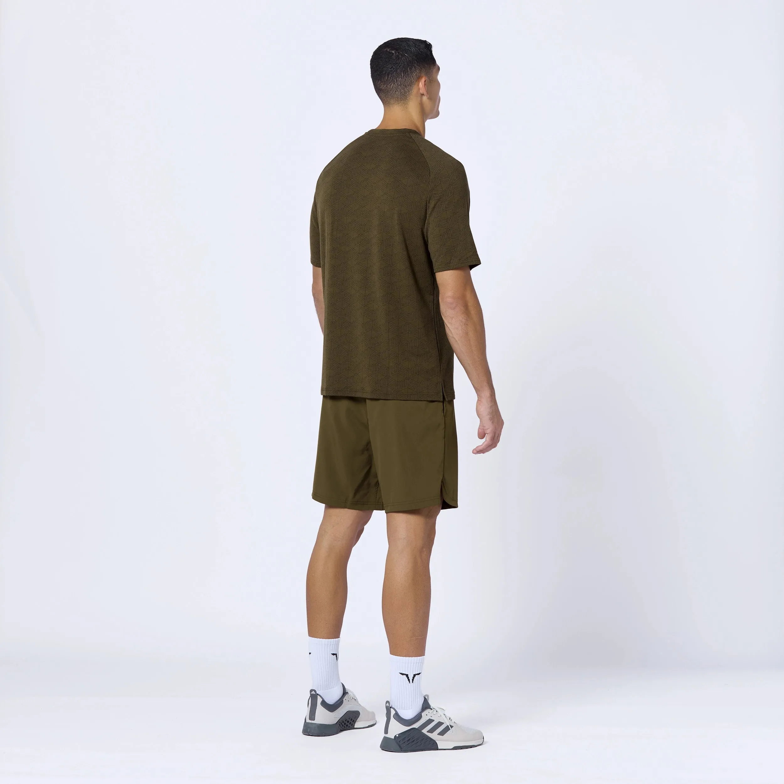 Essential Active Tee - Dark Olive Print