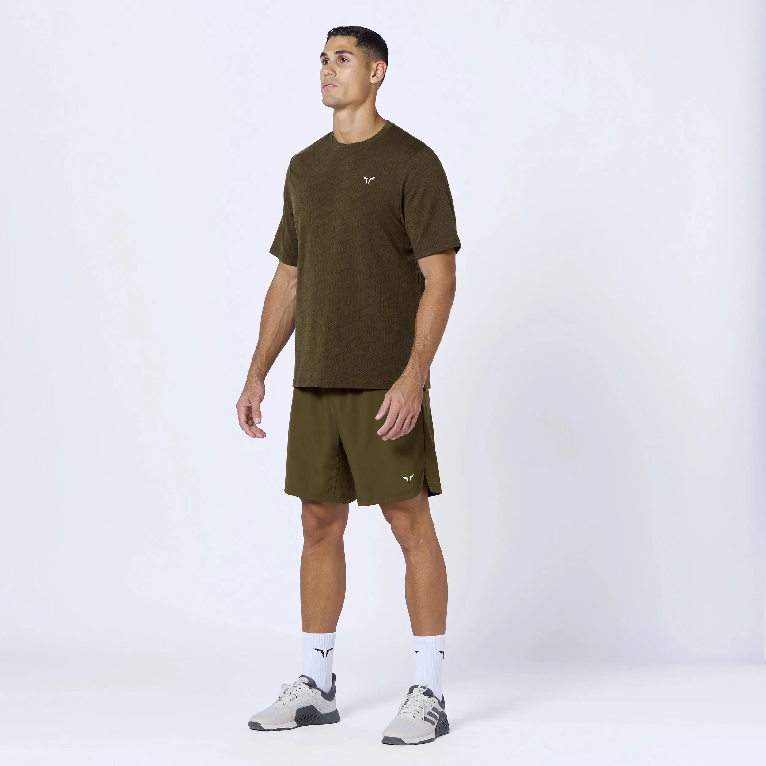 Essential Active Tee - Dark Olive Print