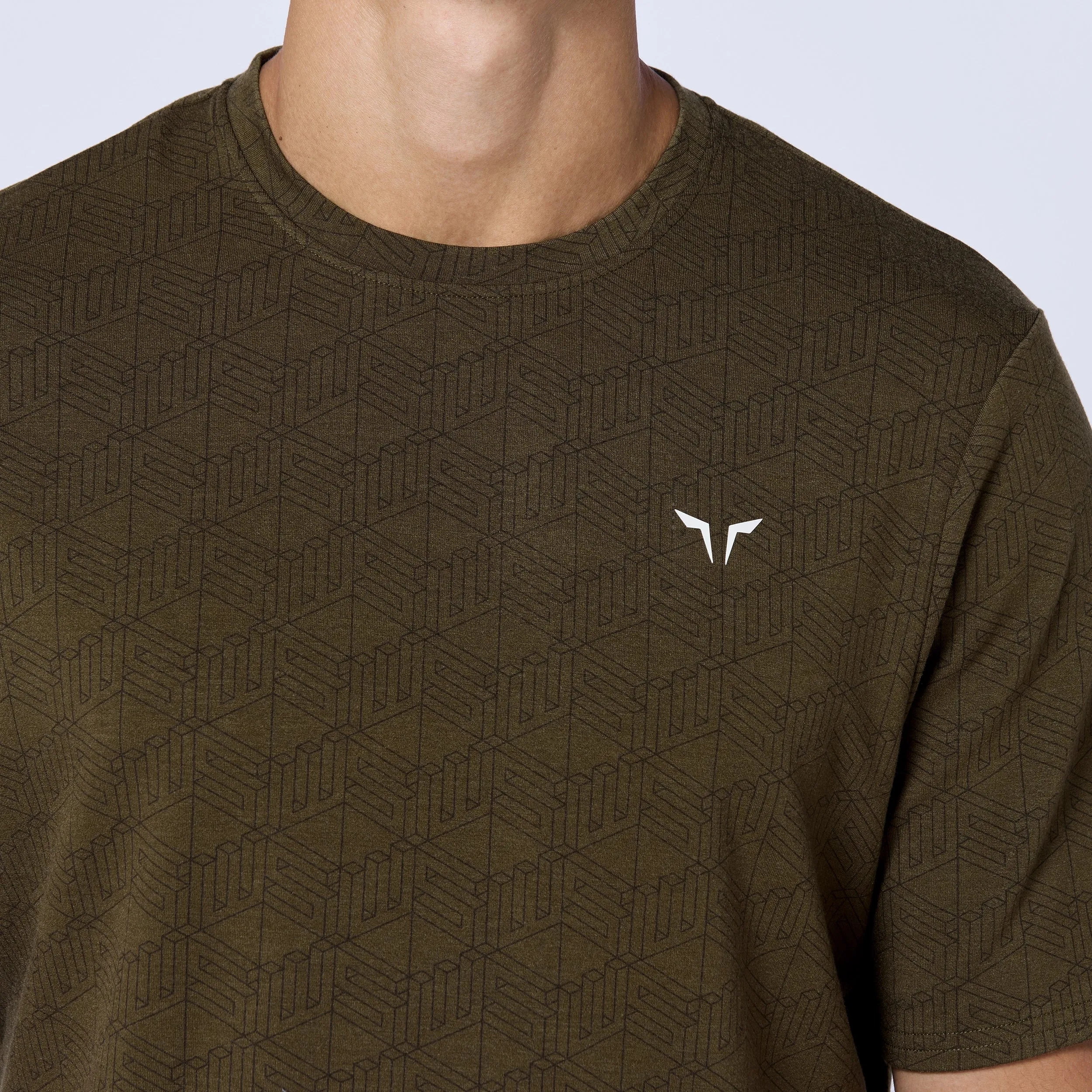 Essential Active Tee - Dark Olive Print