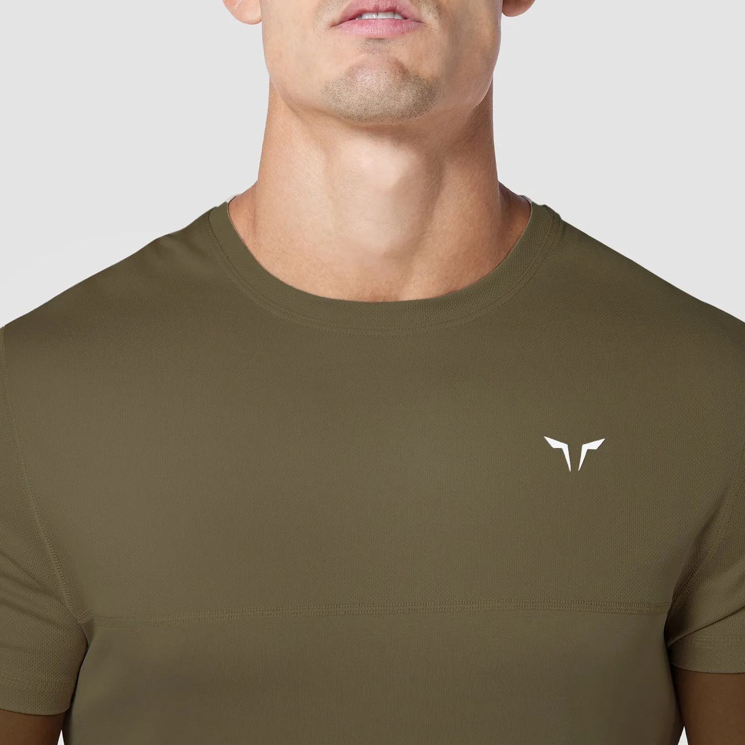 Essential Contrast Tee - Dark Olive