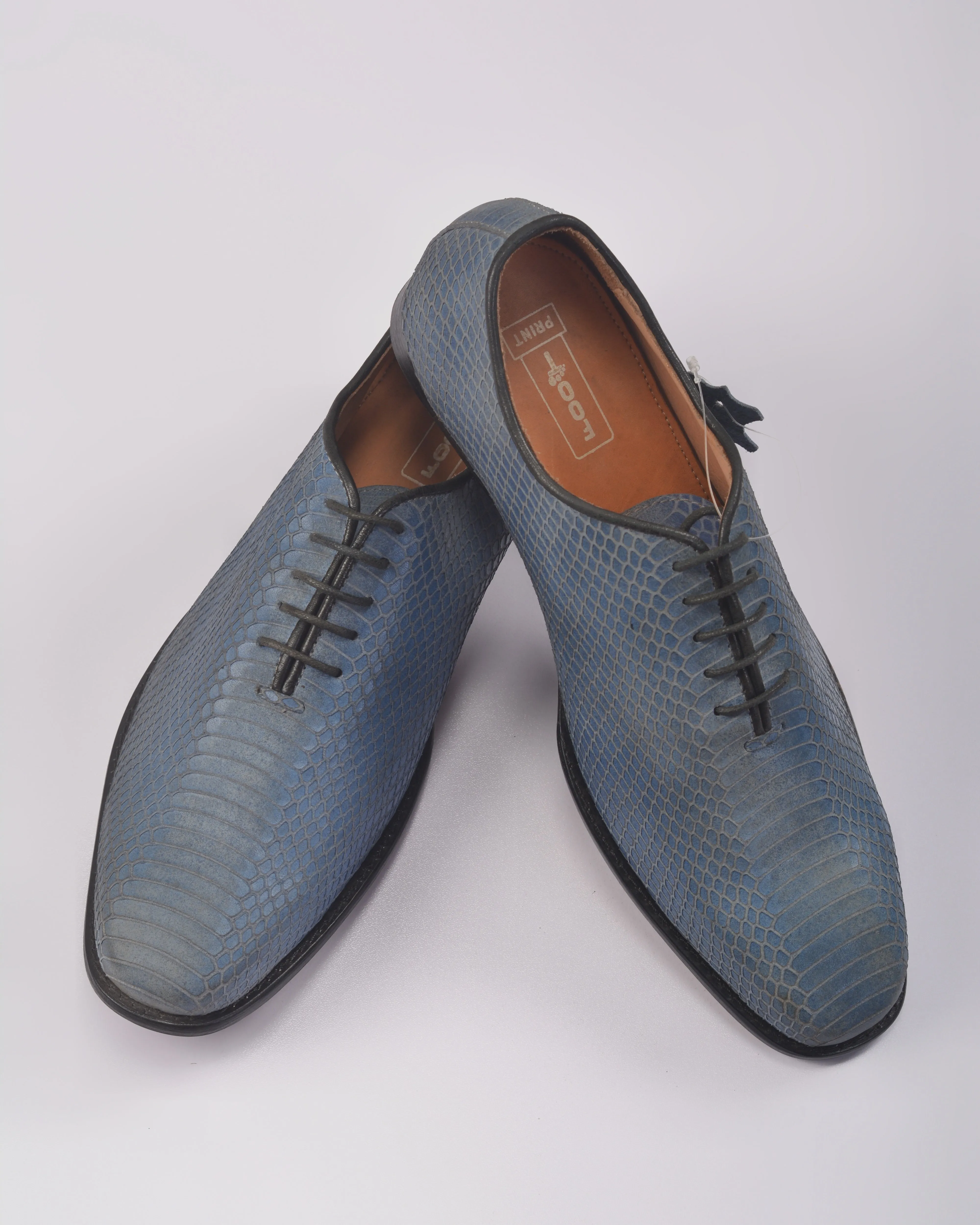 FOOTPRINT EMBOSSED OXFORD PREMIUM SHOES SNAKE