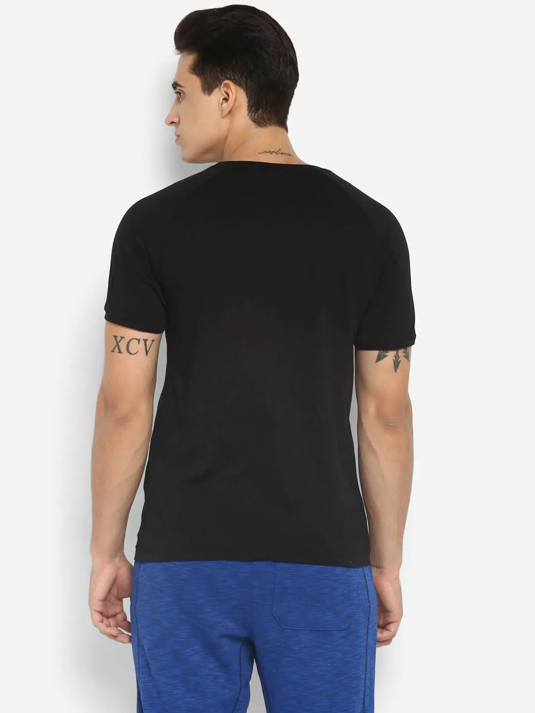 Fredric Men Cotton Black T-Shirt