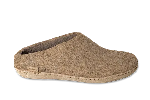 Glerup Slip On - Leather Sole - Sand