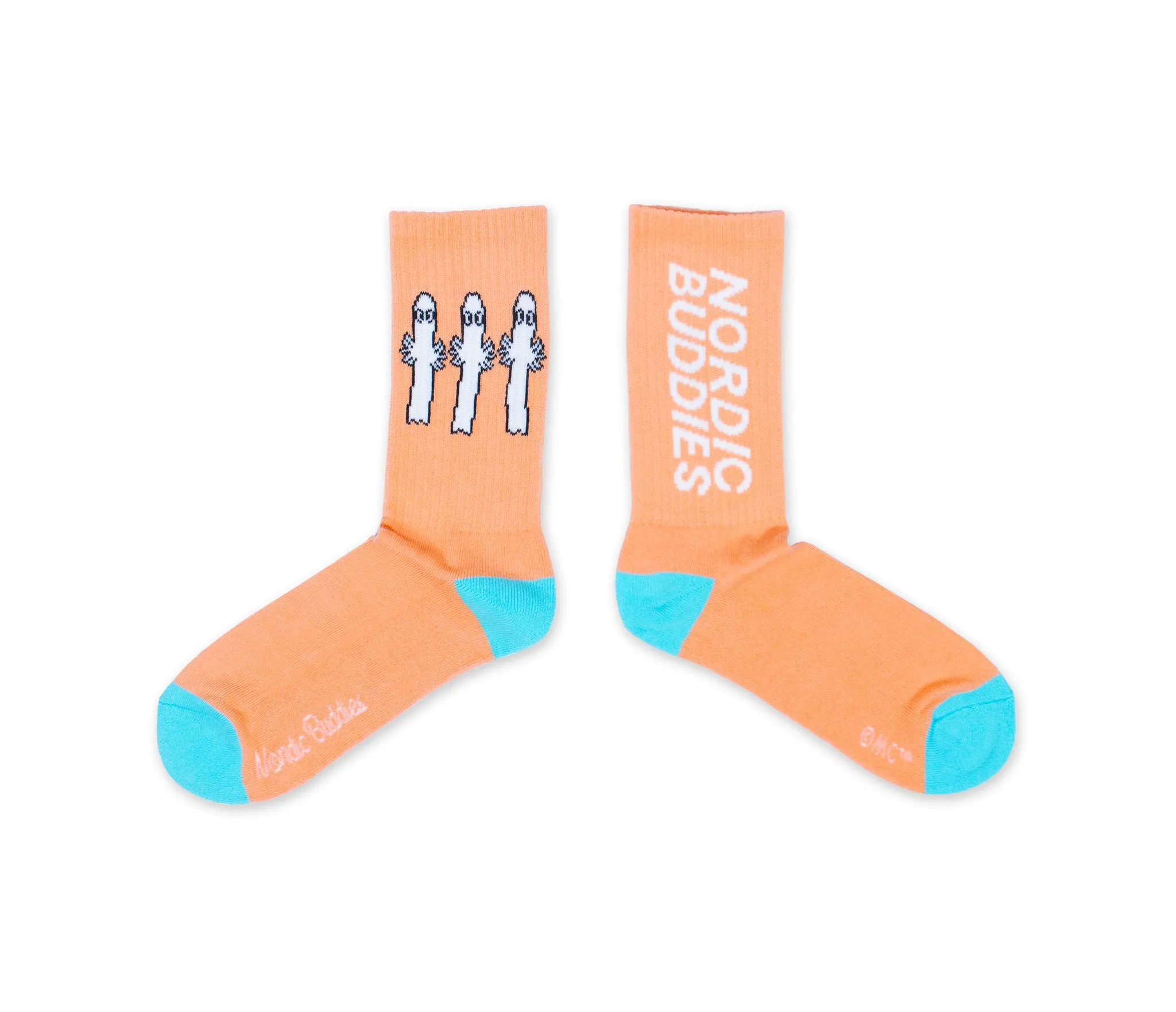 Hattifatteners Retro Men Socks - Peach