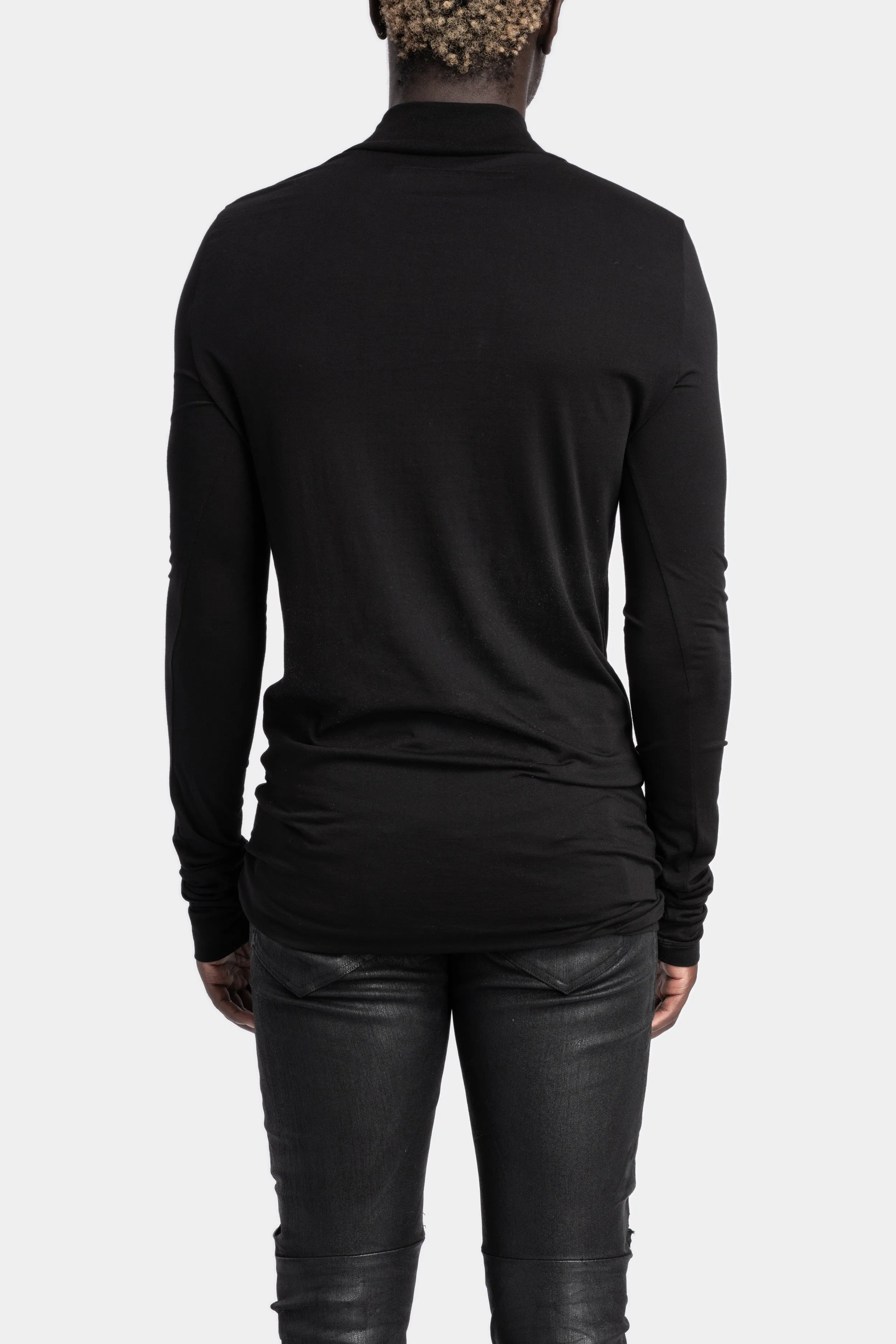 High neck long sleeve tee